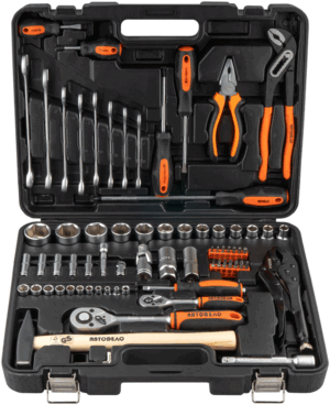 Autodelo 39872 profesionālais instrumentu komplekts 72 gab. 1/2 un 1/4 collas