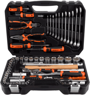 Autodelo 39890 instrumentu komplekts 108 gab. hroma vanādija muciņas un E-Torx