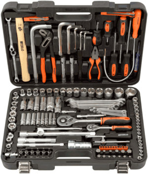 Automašīnu instrumentu komplekts 141 pr. 1/4"DR 3/8"DR 1/2"DR