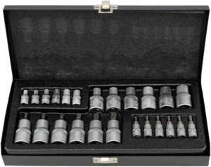 Autodelo 39924 caurejošo muciņu un tirkšķatslēgas komplekts 14 gab. 1/4 collas